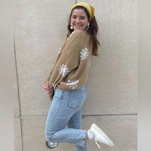 Retro flower cardigan